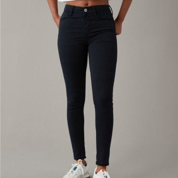 American Eagle Women's Black Jegging Super Stretch X size 6 - Picture 1 of 8
